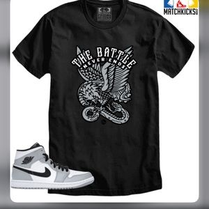 Jordan 1 Mid Light Smoke Grey Shirt